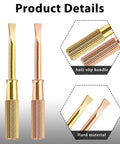 Mini Titanium Steel Bracelet Screwdriver Set For Jewelry Repair, Slotted Tool With Non Slip Handle, Gold and Rose Gold Finish