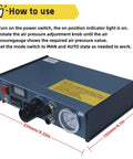 110V Automatic Glue Drip Dispenser for Electronics with 983A Controller and digital gauge display instructions