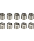 Stainless steel threaded inserts from 15 Piece M10x1.0x13.5mm Thread Repair Kit With Metal Drill Bit Tap And Threaded Inserts Installation Tool Set