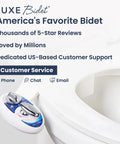 Luxe Bidet with controls, part of Warm Water Bidet Attachment With Dual Nozzles Self Cleaning Non Electric Toilet Seat Attachment Easy Install Adjustable Water Pressure Rear And Feminine Wash Blue, near toilet seat.