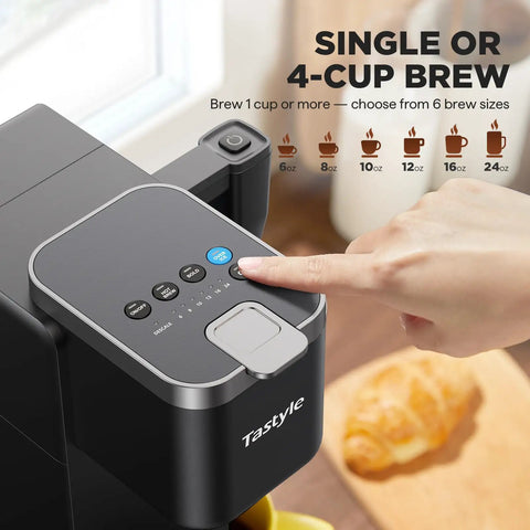 Single Serve Coffee Maker With Built In Detachable Milk Frother For Pods And Grounds No Fuss In Classic Bold Over Ice And Specialty Brew