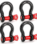 Heavy Duty 4 Pack Five Eighth Inch D Ring Shackle With Three Quarter Inch Pin 3.25 Ton Capacity 7165 Lbs Ideal For Tow Straps Winches Off Road Vehicle Recovery