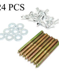 Heavy Duty Galvanized Steel Hanger Bolts With Wing Nuts And Flat Washers Real Deal Hardware Kit For Pet And Household Furniture Fix 1/4X2 1/2 Inch Double Headed Screws Complete Pack Set, includes bolts, wing nuts, washers.