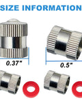 Heavy Duty Brass Tire Valve Caps 25 Pack With O Ring Seal Dust Proof And Leak Proof Air Protection Chrome Silver, size info