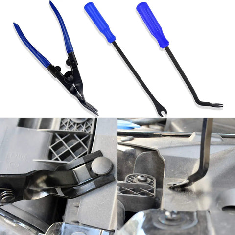 200 Piece Car Trim Removal Tool Kit Set with Plastic Panel Fasteners Remover Tools Pro Grade Auto Interior Trim Pliers