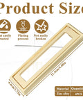 Four Pack 4.4 Inch Gold Flush Ring Pull Handles With Screws Square Hidden Recessed Pull For Cabinets Dressers Closets Drawers