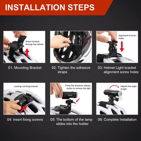 2 In 1 Bike Headlight And Taillight For Night Riding USB Rechargeable Front And Rear Helmet Light IP66 Waterproof Five Modes With Mount Bracket Perfect For Safe City And Trail Cycling