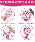 Hot Pink Balloon Set For Girls Birthday Parties And Baby Showers 65 Pieces Includes 12 Inch Hot Pink Balloons tutorial steps