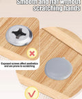 200 Pack Plastic Hinged Screw Cover Caps White For M3 M4 M5 5mm Screw Heads on Wooden Surface Highlighting Installation