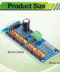 16 Channel PCA9685 PWM Servo Driver Board I2C Module For Arduino And Raspberry Pi No Fuss Two Wire Setup dimensions