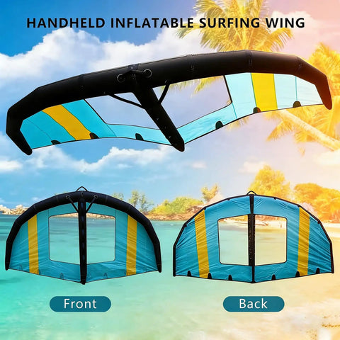 Inflatable Wind Foil Wing For Wingfoiling And Hydrofoil Boards With Handheld Sail And Repair Kit Ultra Lightweight Build