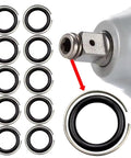 Cool 1/2 Inch Wrench Ring Set With 10 Plastic Retaining Rings And O-Rings Plus Tool showcasing retaining rings with electric gun.