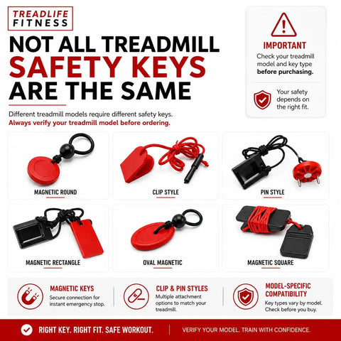 Replacement Treadmill Key For Rebok Models Part 301180 Fits Select Home Treadmills warning about key style differences