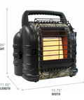 Hunting Buddy Space Heater 6K To 12K BTU Outdoor Heater for 300 Sq Ft, camouflage finish, portable with safety features