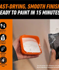 Heavy Duty Wall Repair Kit With Spackling And Primer 8 Oz Tub For Patching Small And Large Holes In Walls And Ceilings application