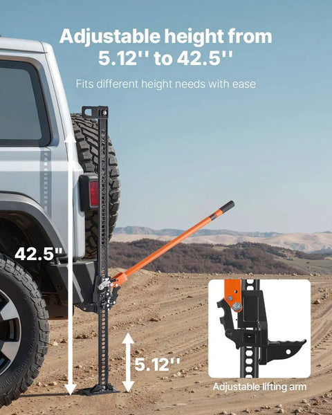 48 Inch High Lift Farm Jack Featuring A Badass 7000 Pound Ratcheting Build For Off Road Recovery And Pickup Truck Or Suv Bumper Lift Designed To Shred Nasty Dirt Tracks All Summer Long