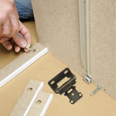 Installing Self Closing Cabinet Hinges One Half Inch Overlay, Semi Concealed Steel Hinges With Screws For Kitchen Cabinets
