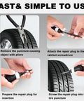 20 Piece Tubeless Tire Repair Kit With Screw In Rubber Nails And Heavy Duty Pliers Solid No Fuss Emergency Roadside Patch For Cars Trucks And Motorcycles Straight To The Fix, steps for tire repair.