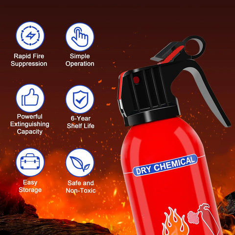 Two Pack ABC Dry Chemical Fire Extinguisher Wall Mount Heavy Duty Kit For Home Garage Car Boat Top Tier Safety For Electrical Kitchen Fires Legit Fast Action For Rock Solid Protection