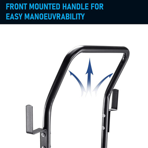 Front mounted handle of MIG TIG ARC Welder Cart With Upgraded Handle, Heavy Duty Portable Welding Station On Galvanized Casters