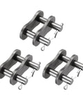 Durable Three Piece Manganese Steel ANSI 120 Roller Chain Connecting Link Master Plate for industrial repairs and quick fixes.