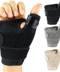 Hand wearing black Thumb And Wrist Spica Splint Brace For Right Or Left Hand, Carpal Tunnel And Tendonitis Relief, Arthritis Support