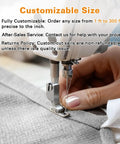 Person sewing Sun Shade Sail 8 By 16 Feet Light Grey Rectangle With Curved Edges, Commercial Grade 185GSM HDPE Shade Cloth material