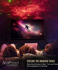 Black Astronaut Space Projector Night Light for Dope Gaming Room Setup with Nebula LED Light and stars on ceiling