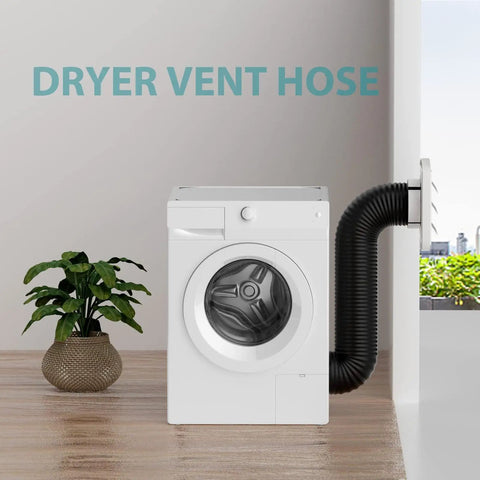 3 Inch Flexible Aluminum Dryer Vent Hose 8 Feet Long With Three Layer Protection And Two Clamps Perfect For HVAC Ventilation Heating And Cooling Exhaust Systems Easy To Cut To Fit Heavy Duty Duct For Dryers Furnaces And Outdoor Vents connecting dryer to wall vent