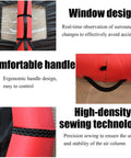 Close-up views of the Inflatable Wing Surfing Gear For Beginners 4m2 Wing Foil Kit showing window design, handle, and sewing.