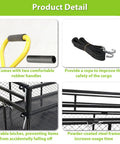 2-In-1 ATV UTV Trailer Cart With Removable Sides handles, rope, latches, and steel frame details for durability