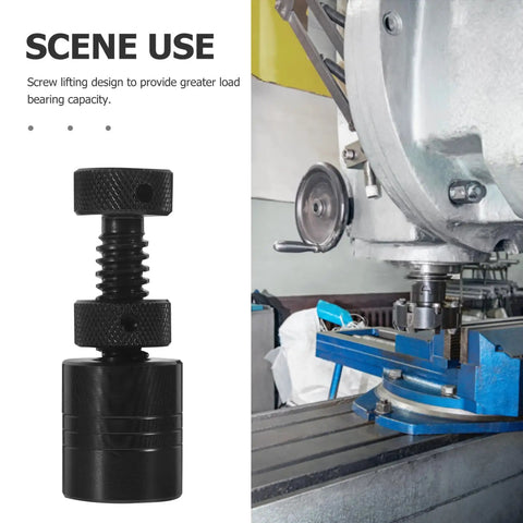 Heavy Duty Spiral Jack Pad With Adjustable Screw Jack Stand 3 Ton Capacity Steel Machinist Block for Vehicle Stabilization and Leveling, metal on machine