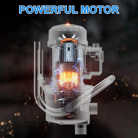 Illustration of internal components of Water Transfer Pump 110V 1.6 HP Shallow Well Pump showing electric motor details.