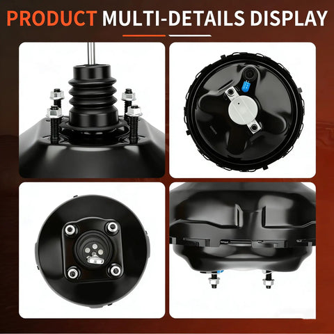 Heavy Duty Vacuum Power Brake Booster Without Master Cylinder Straight Bolt On For 94 To 98 Chevy And Gmc Pickup Trucks detailed multi-angle view