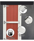 Heavy Duty Six Inch Stainless Steel Gate Hinges Tough As Nails Rust Resistant Tee Hinge for Outdoor Wooden Barn Gates and Fences with wider bearing.