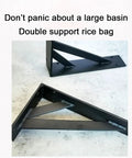 Badass Heavy Duty Shelf Brackets Featuring Rust Proof Powder Coated Steel Wall Mount for industrial style support angle view.