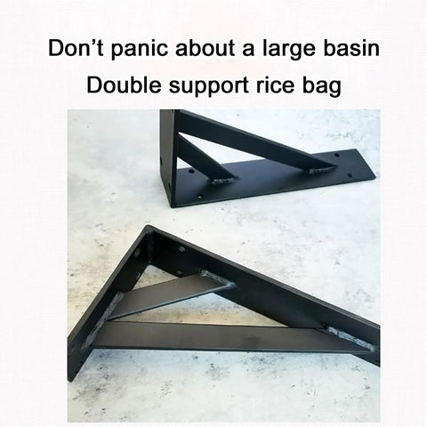 Badass Heavy Duty Shelf Brackets Featuring Rust Proof Powder Coated Steel Wall Mount for industrial style support angle view.