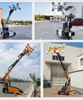 Professional Electric Vacuum Glass Lifter Heavy Duty Window Handler, mobile design with suction cups, on-site use.