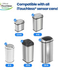 AC Power Adapter For Automatic Sensor Trash Cans, Official Manufacturer Certified, UL Listed, Energy Saving, Keeps Your Sensor Bin Running Smooth, Backed By Full Service Warranty And Loyal Customer Support, compatible with iTouchless bins 2.5G to 24G