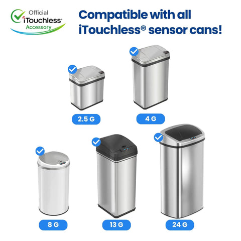 AC Power Adapter For Automatic Sensor Trash Cans, Official Manufacturer Certified, UL Listed, Energy Saving, Keeps Your Sensor Bin Running Smooth, Backed By Full Service Warranty And Loyal Customer Support, compatible with iTouchless bins 2.5G to 24G