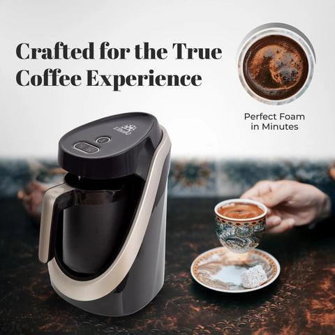 Electric Turkish Coffee Pot With Cook Sense Technology 1 To 4 Cup Capacity BPA Free 120V Delivers Bold Turkish And Greek Coffee