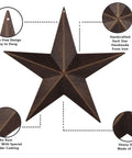 Rustic Metal Barn Star Wall Decor Made From Recycled Iron With Vintage Finish