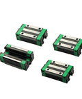 Two Pack HGR15 300mm Linear Guide Rails With Four HGH15CA Carriage Blocks CNC Kit, steel linear bearings