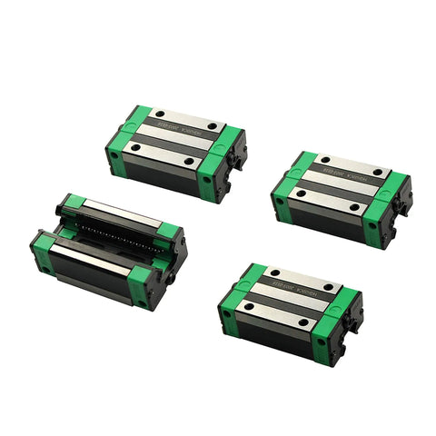 Two Pack HGR15 300mm Linear Guide Rails With Four HGH15CA Carriage Blocks CNC Kit, steel linear bearings