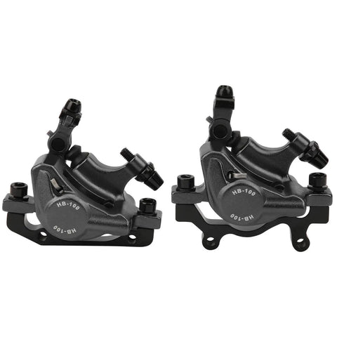 Bulletproof Hydraulic Disc Brake Kit For Mountain And Road Bikes Features Lightweight Aluminum Build with matte black calipers.