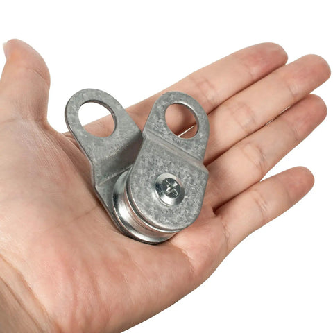 4 Pack Small Snatch Cable Pulley Block For 6mm Wire Rope 0.23 Inch Openable Wheel With Bearing 70 Lb Load Capacity Aluminum Zinc Alloy Lightweight And Durable, hand-held