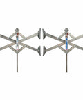 X Tended Fit X Chock Tire Locking Chocks For Wide Tandem Axle Trailers And RVs Set Of Two Built Tough Heavy Duty Steel Wheel Stabilizers