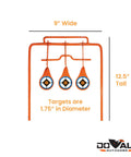 Auto Reset Airgun Target For.177 Caliber Pistols And Rifles, weather resistant, 9" wide, 12.5" tall, durable powder coat finish