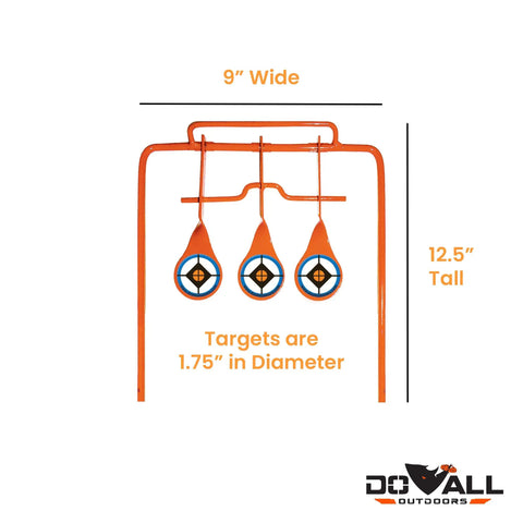 Auto Reset Airgun Target For.177 Caliber Pistols And Rifles, weather resistant, 9" wide, 12.5" tall, durable powder coat finish