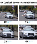 4X optical zoom comparison with 2MP CCTV Dome Camera 1080P 4 In 1 Analog TVI AHD CVI CVBS Varifocal Lens 2.8 to 12 mm.